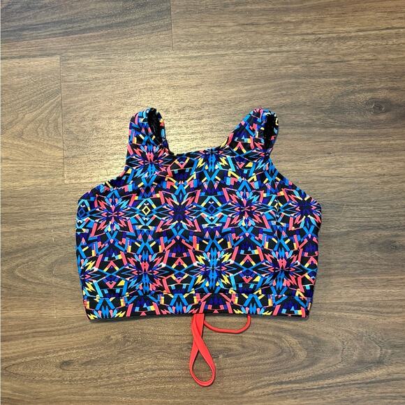 TYR Multicolor Geometric Pattern Swim Top TYR Size Small - Picture 1 of 5